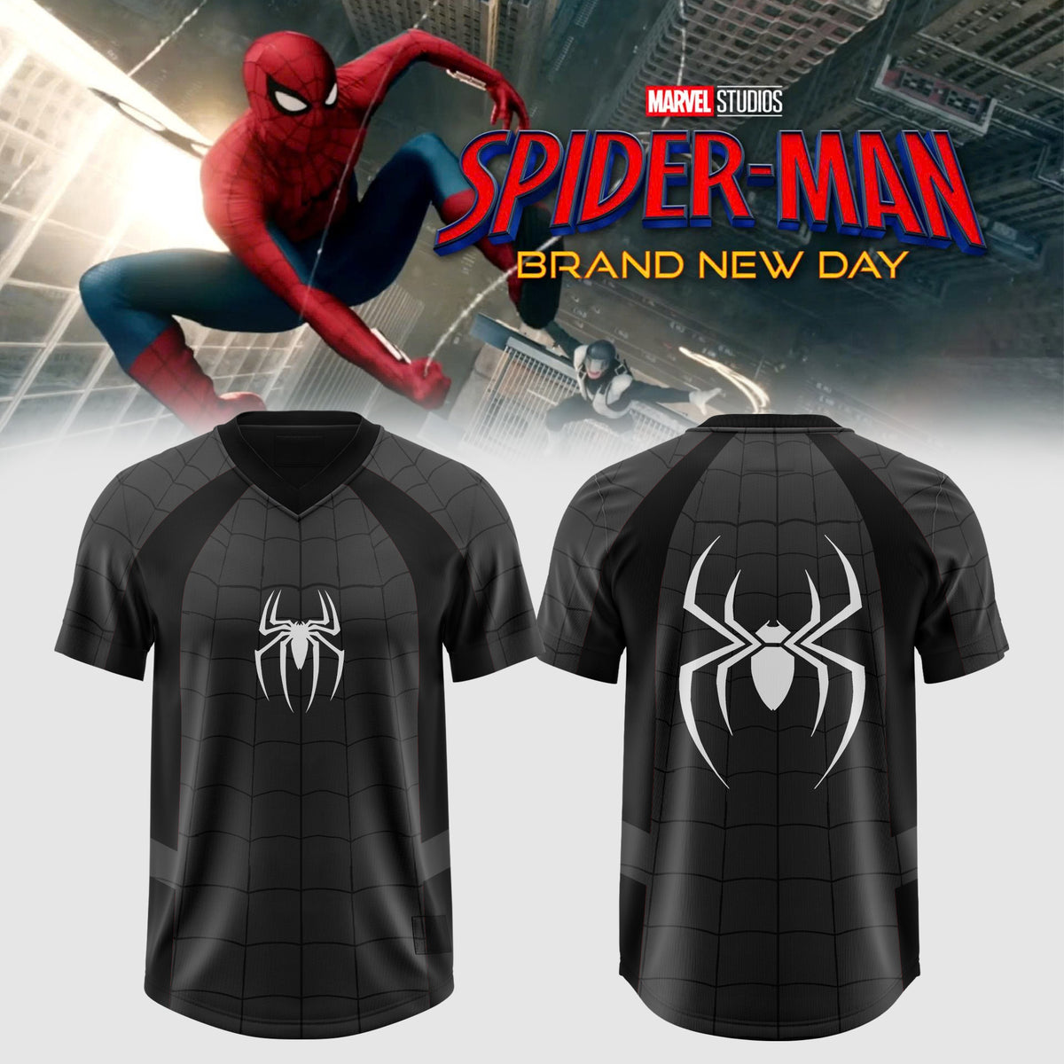 SPIDER-MAN: BRAND NEW DAY Exclusive Oversized Jersey - Black&Grey