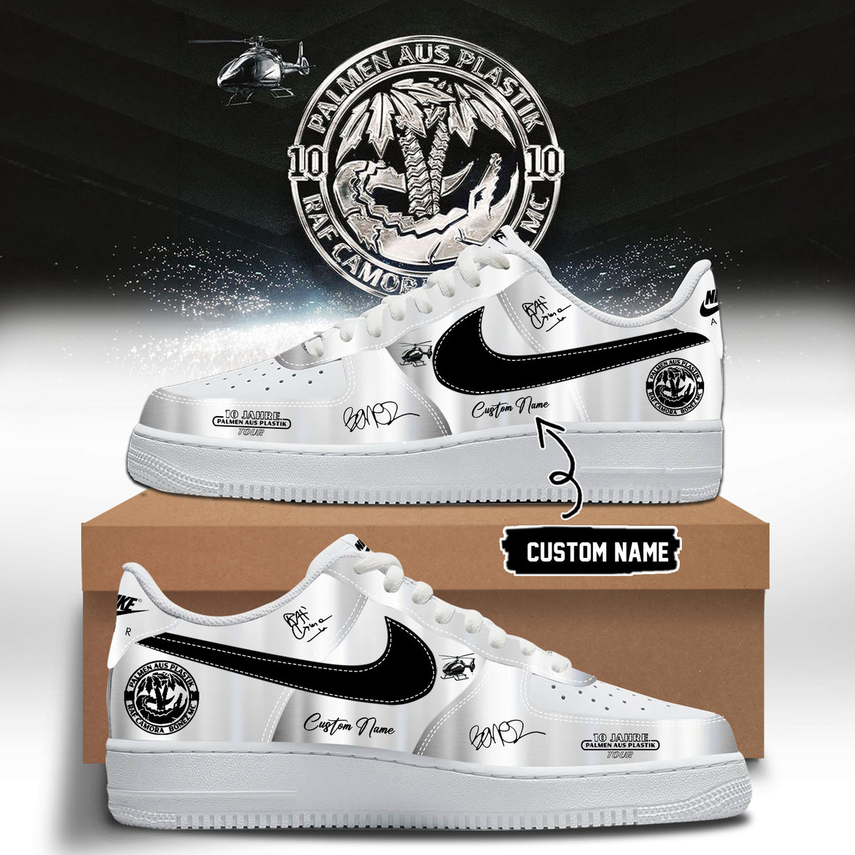 __RAF Camora & Bonez MC "10 Jahre Palmen aus Plastik Tour" . Limited Edition Signature Shoes 2--