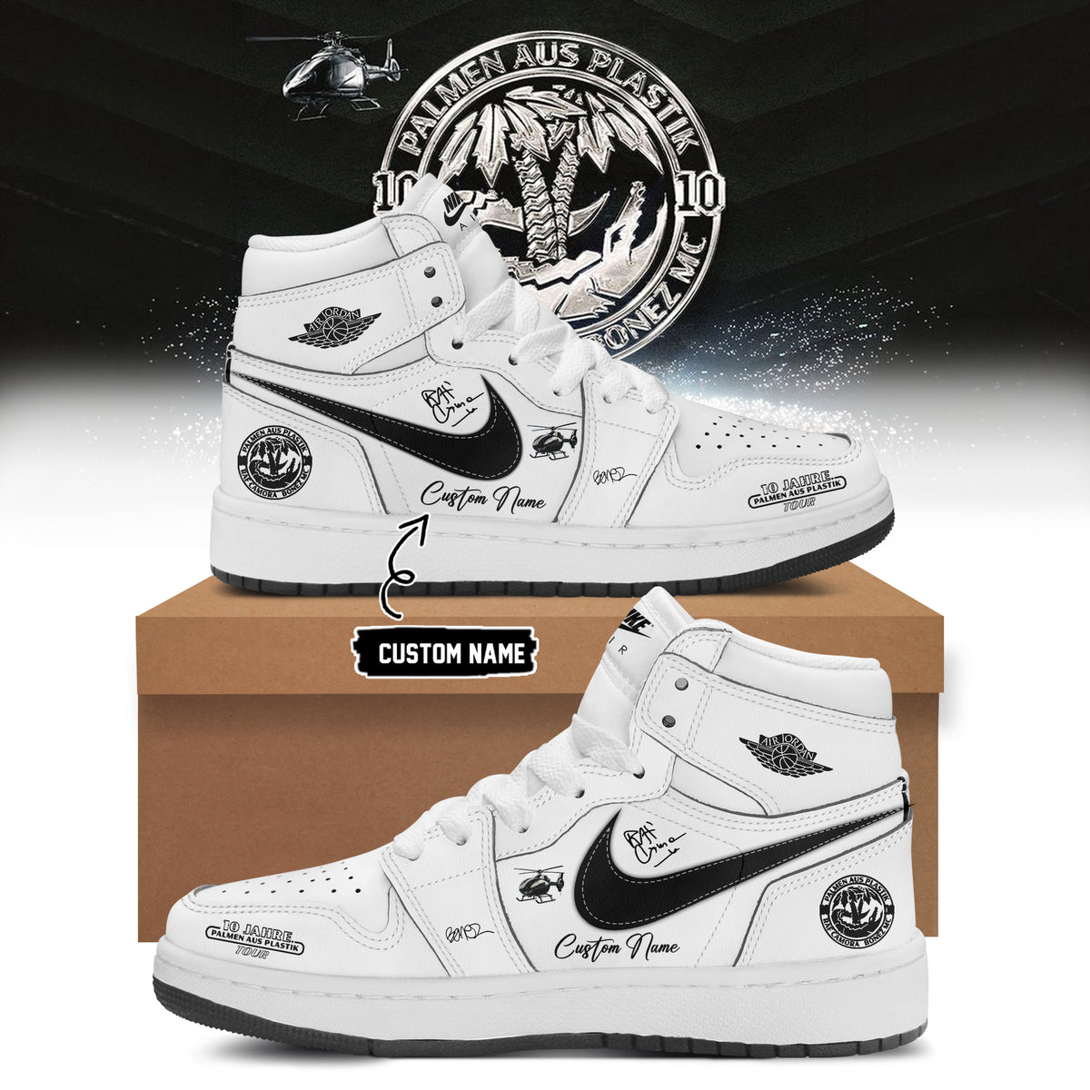 __RAF Camora & Bonez MC "10 Jahre Palmen aus Plastik Tour" . Limited Edition Signature Shoes 2-
