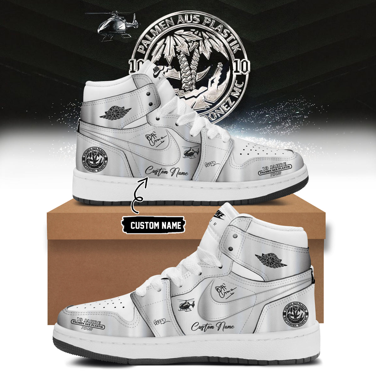 __RAF Camora & Bonez MC "10 Jahre Palmen aus Plastik Tour" . Limited Edition Signature Shoes 1-
