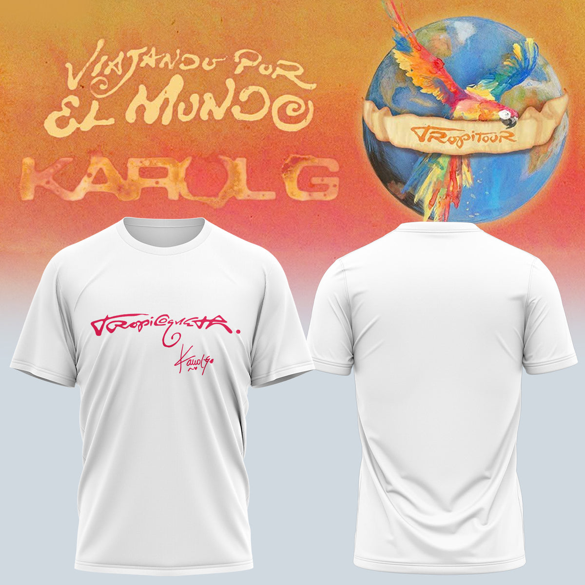KaRol G ''VIAJANDO POR EL MUNDO TROPITOUR'' Limited Edition Signature – Tshirt