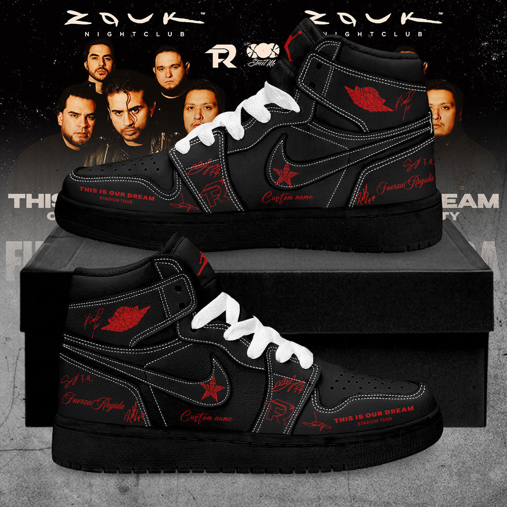 . Fuerza Regida This Is Our Dream Stadium Tour 2026 V4 Signature Custom Name Shoes