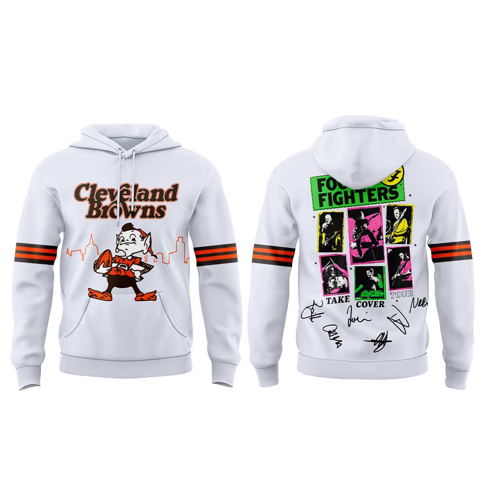 . Foo Fighters TAKE COVER TOUR 2026 x Cleveland Browns Hoodie