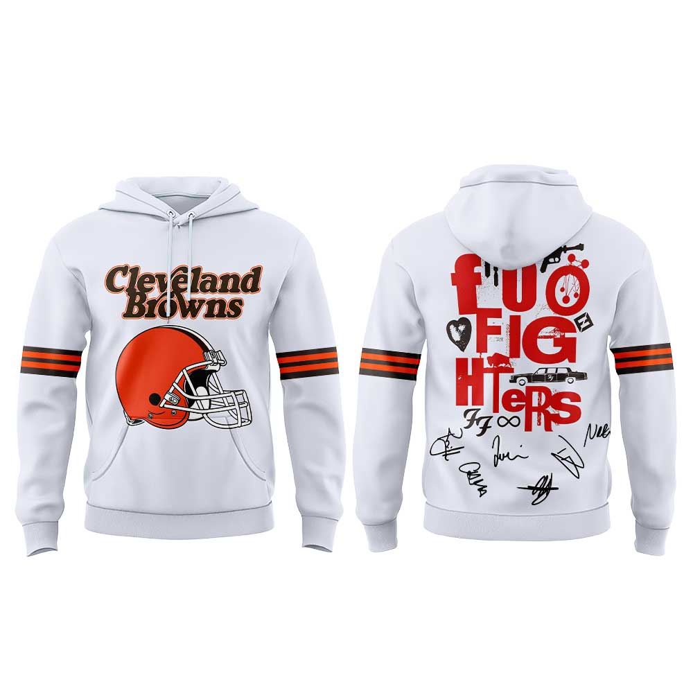 . Foo Fighters TAKE COVER TOUR 2026 x Cleveland Browns Hoodie V3