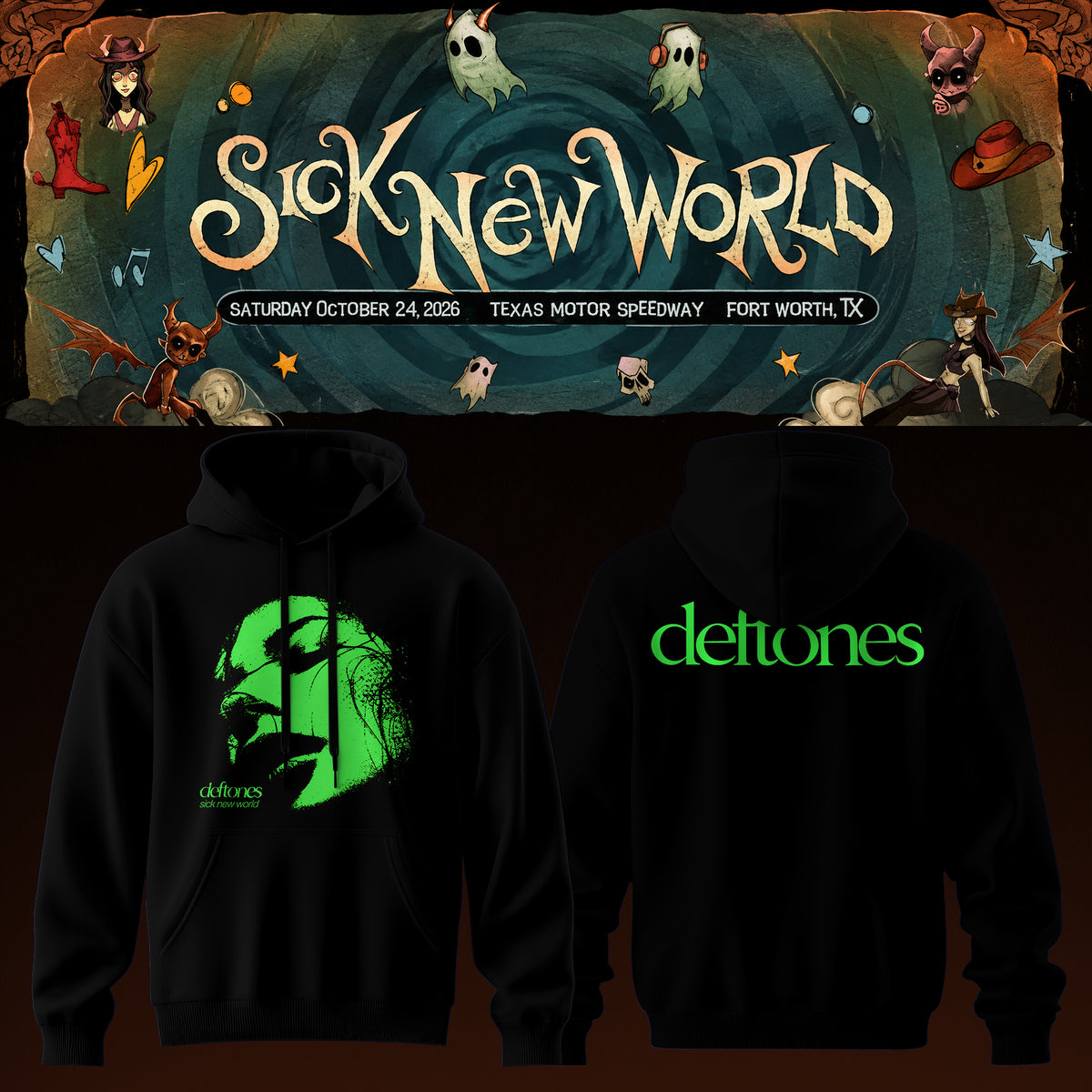 Deftones - Sick New World Texas 2026 Limited T-Shirt Limited Hoodie