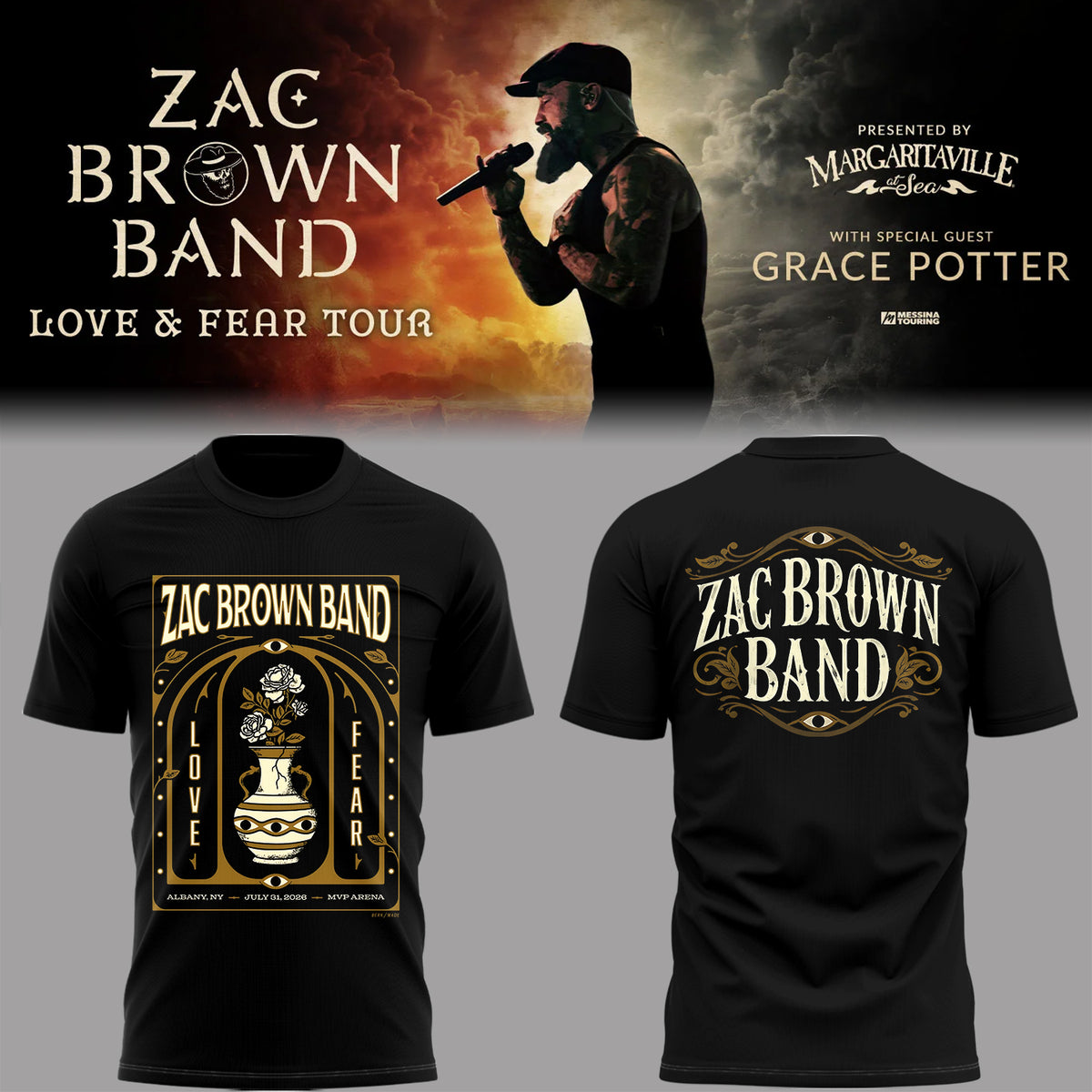 Limited Edition Love & Fear Tour in Albany,NY Shirt-PA080126007