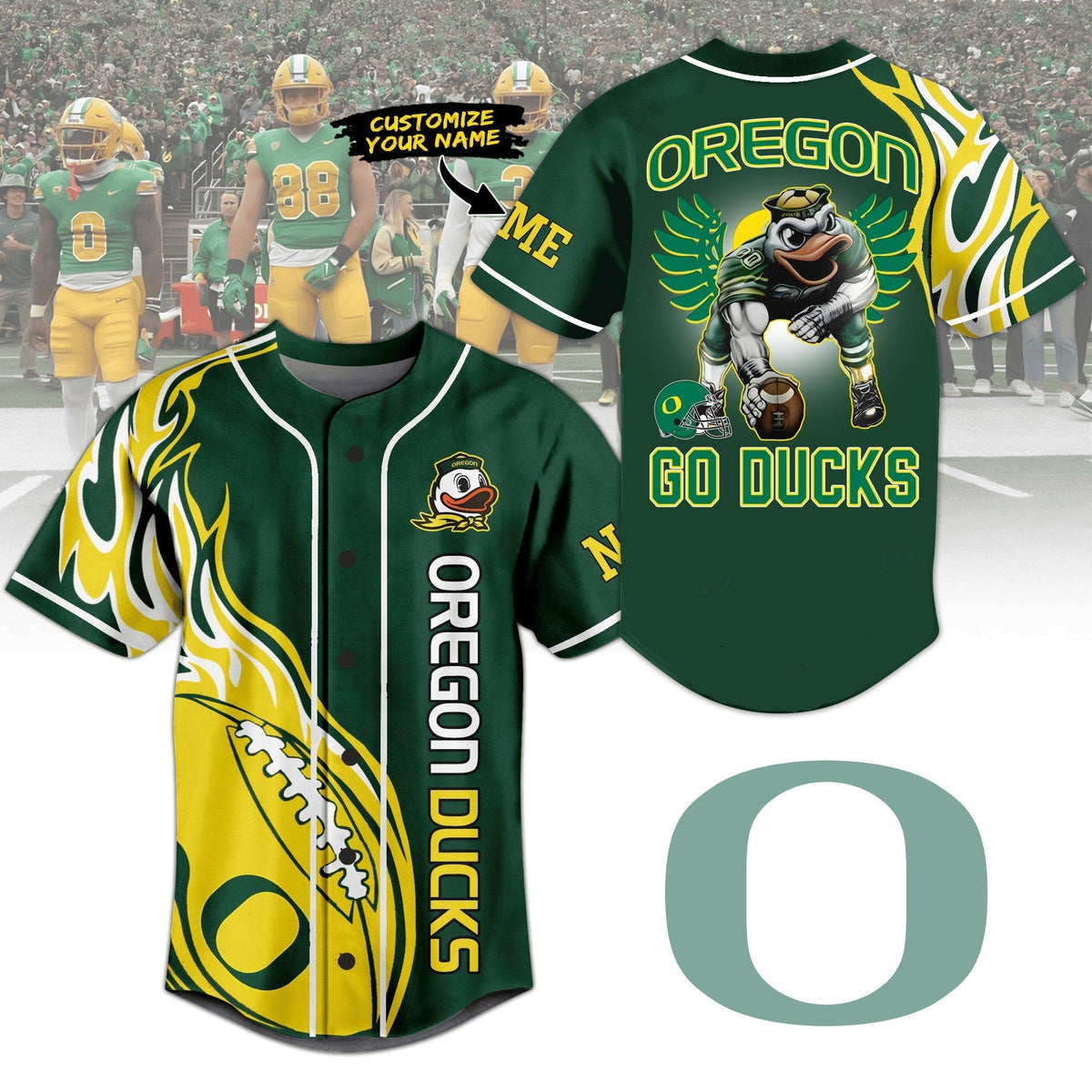 Special New Oregon Ducks football Baseball Jersey For Fans