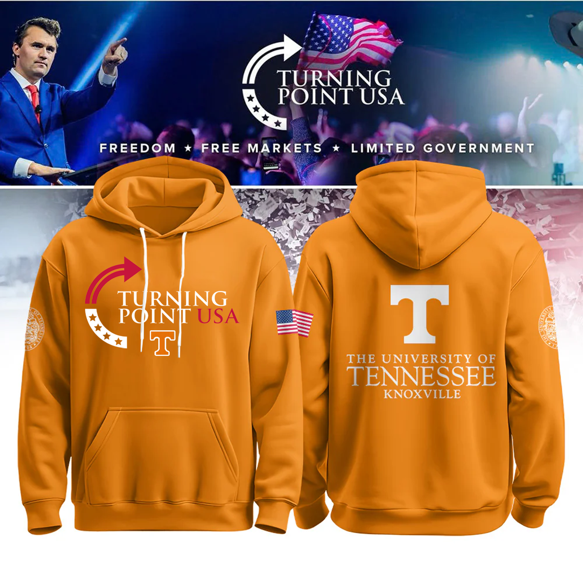 Limited Edition University of Tennessee, Knoxville x Turning Point USA Hoodie