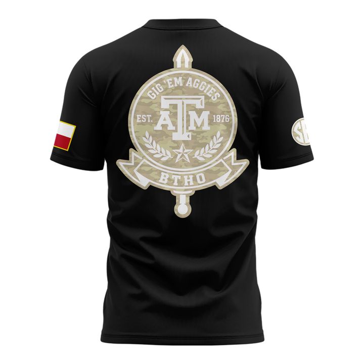 2. Texas A&M Aggies Honor & Support Camo Logo T-Shirt