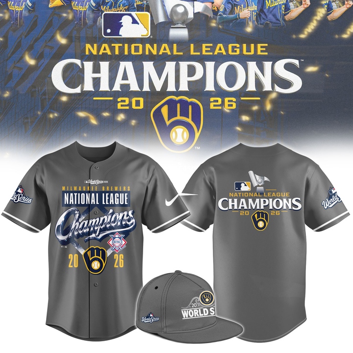 01.Milwaukee Brewers Fanatics 2026 National League Champions Jersey