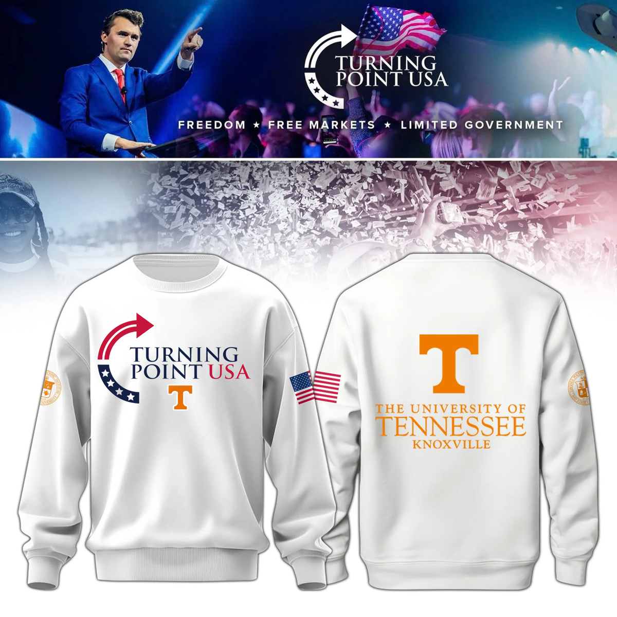 Limited Edition University of Tennessee, Knoxville x Turning Point USA Sweatshirt