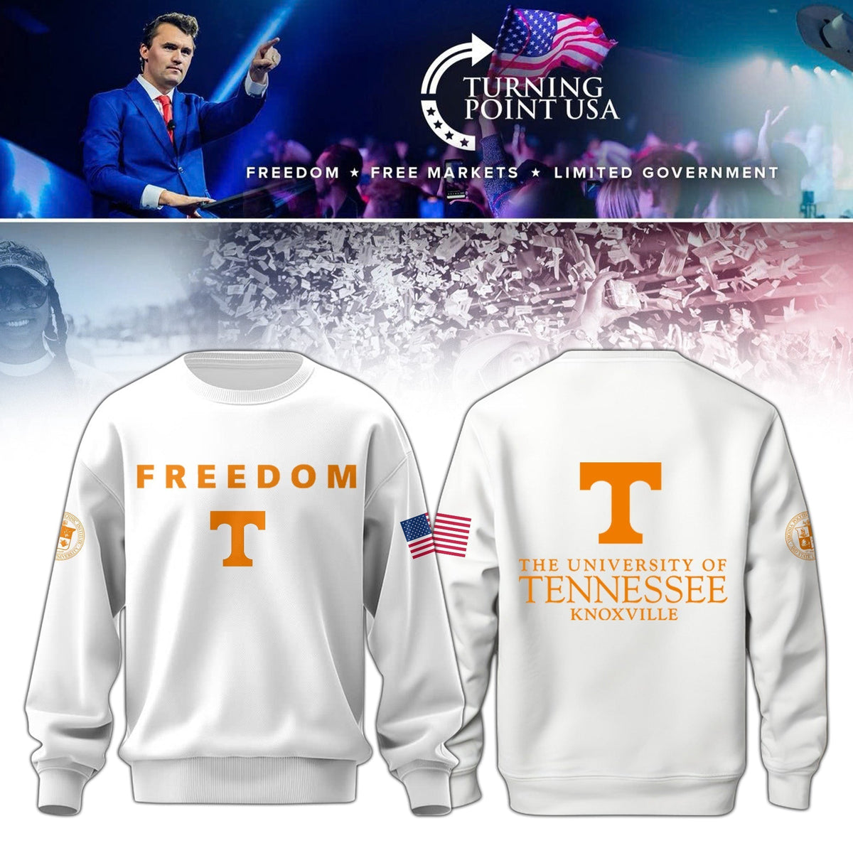 Limited Edition University of Tennessee, Knoxville x Turning Point USA Sweatshirt