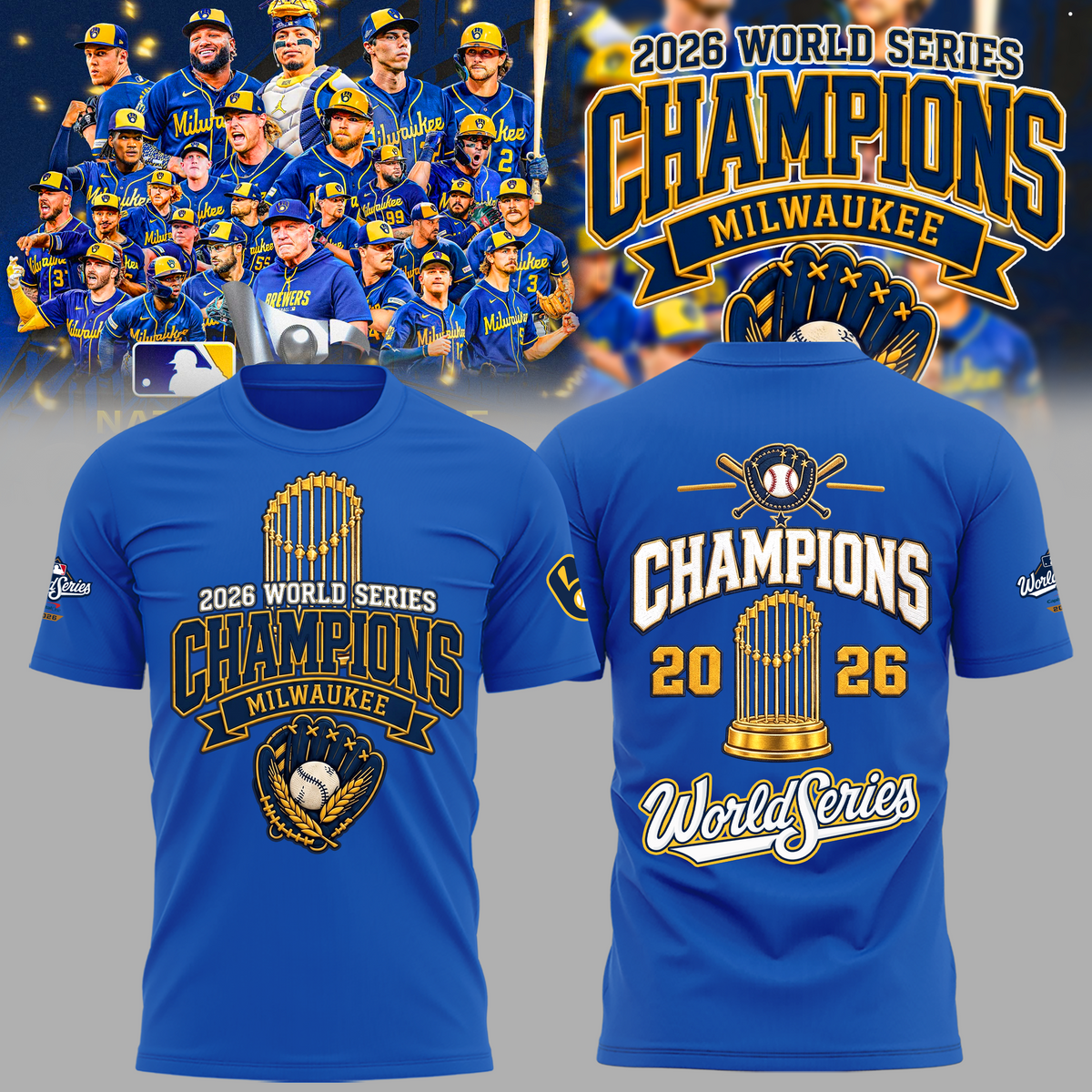 Limited Edition Milwaukee Brewers 2026 World Series Champions T-shirt