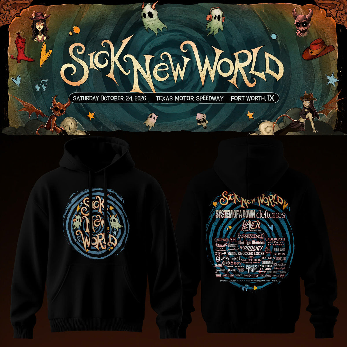 Sick New World Texas 2026 Limited Hoodie
