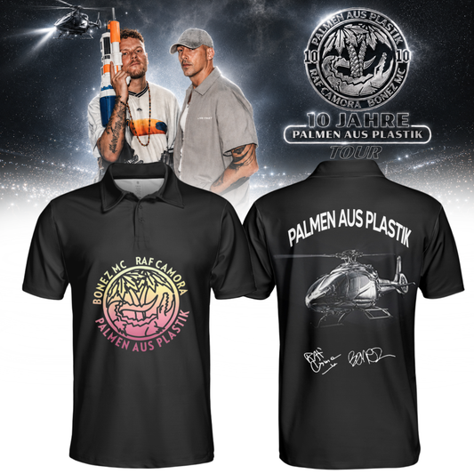 _.RAF Camora &amp; Bonez MC "10 Jahre Palmen aus Plastik Tour" . Limited Edition Signature Polo
