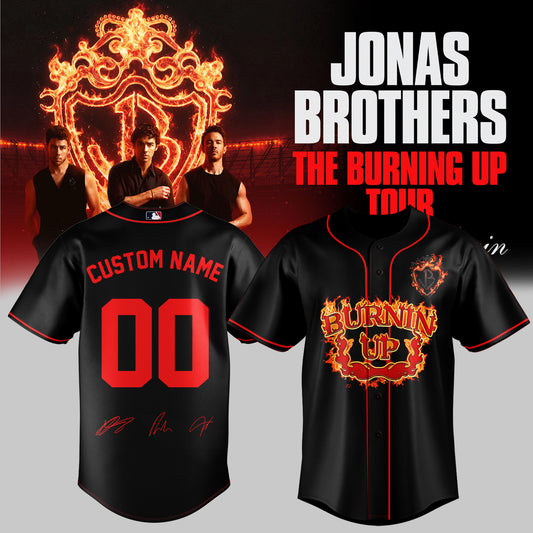 Jonas Brothers The Burning Up Tour Jersey (Custom Name &amp; Number)