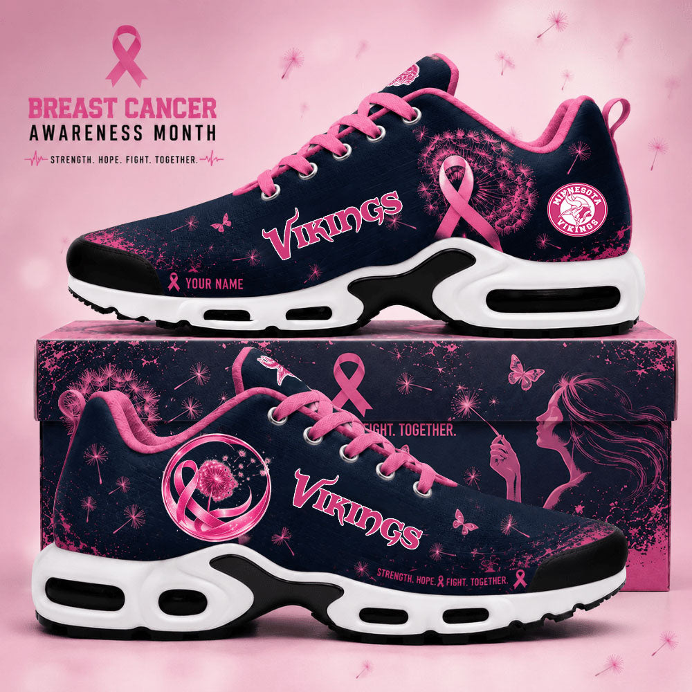 Limited Edition Minnesota Vikings Breast Cancer Awareness x Dandelion of Hope Sneakers