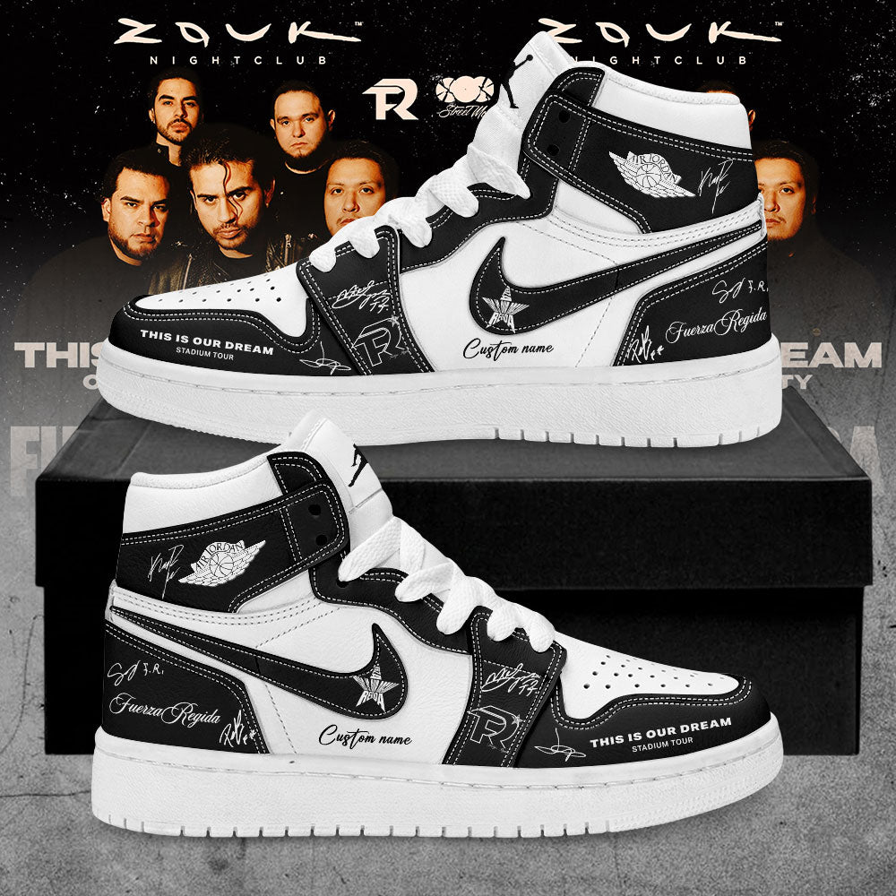 .                                 Fuerza Regida This Is Our Dream Stadium Tour 2026 Signature Custom Name Shoes