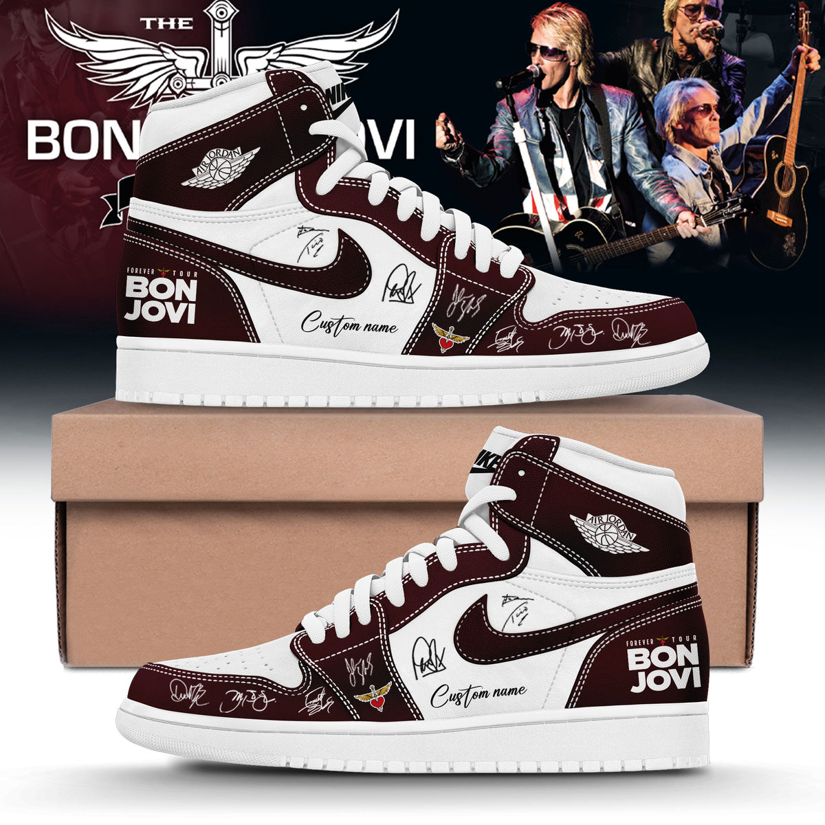 Bon Jovi Forever Tour ’26 Custom Name AJ1 v6