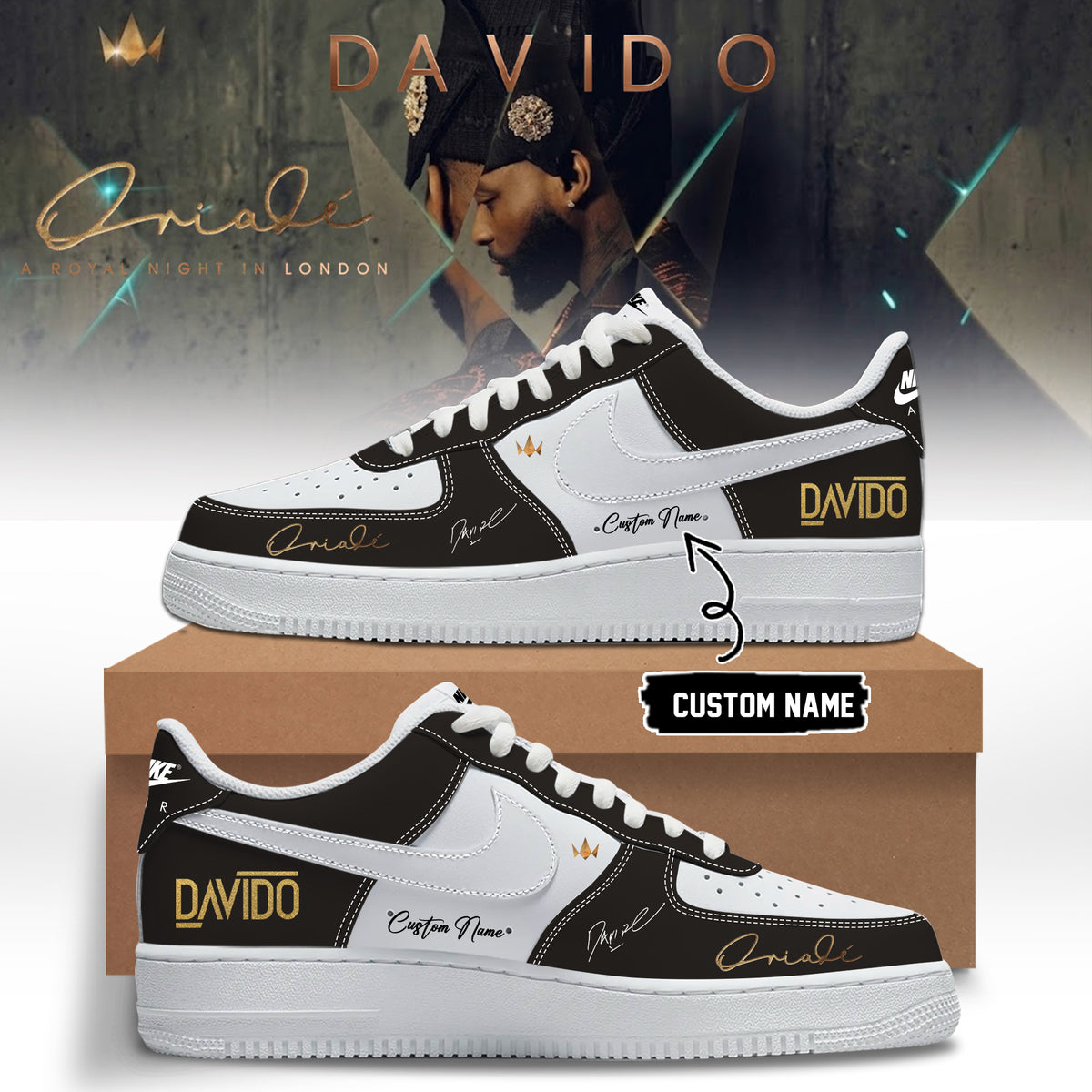,,Davido "A Royal Night In London" 2026 Limited Edition Signature – Shoes 1
