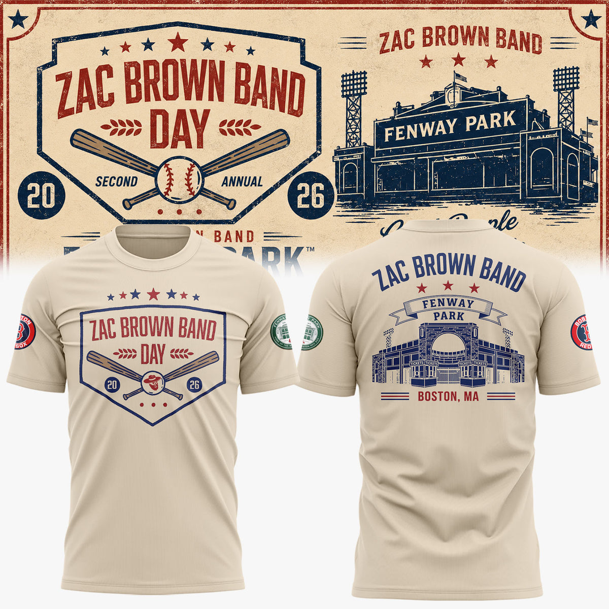 Limited Edition ZBB Day at Fenway Park Shirt-KC07202611