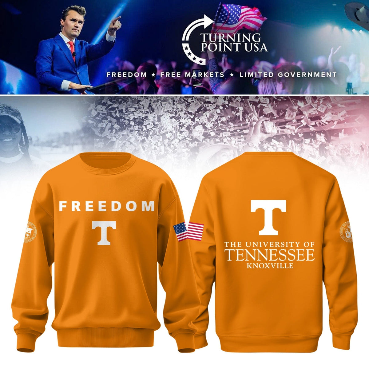 Limited Edition University of Tennessee, Knoxville x Turning Point USA Sweatshirt