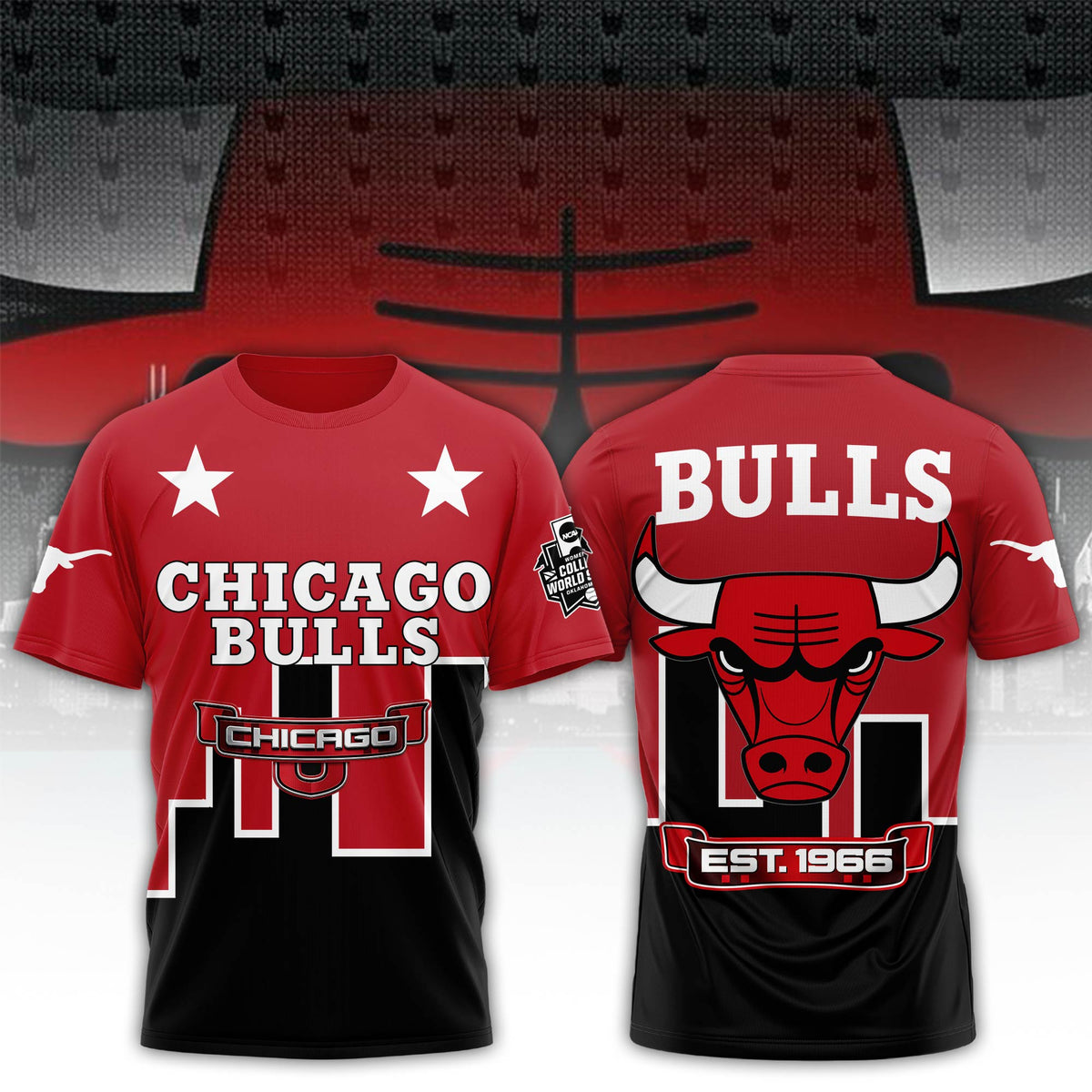 Chicago Bulls Skyline Fan Tshirt