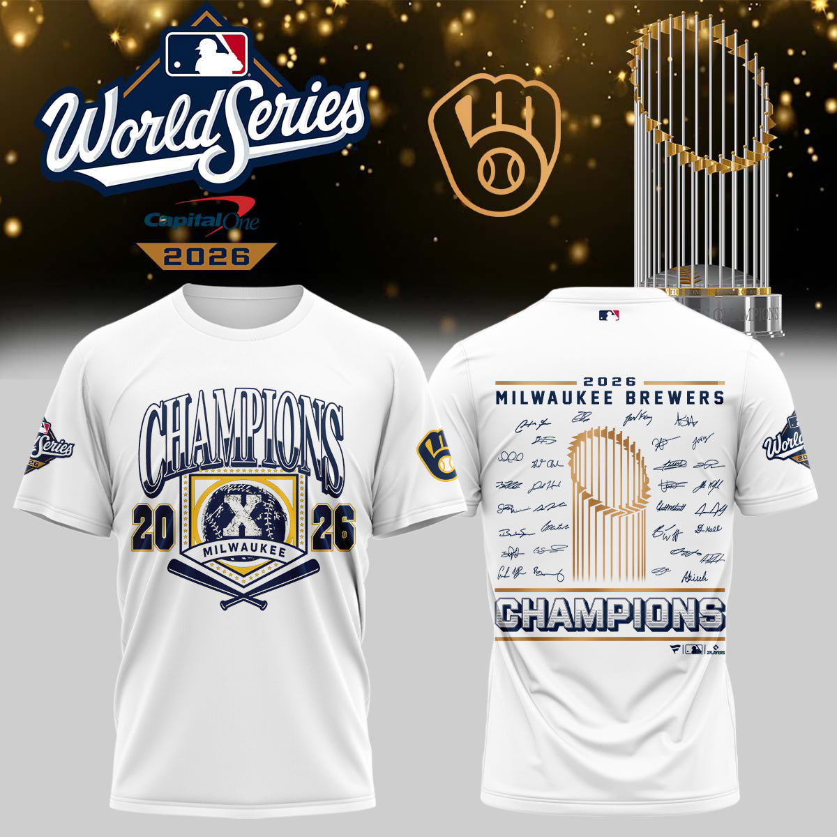 Limited Edition Milwaukee Brewers 2026 World Series Champions T-shirt