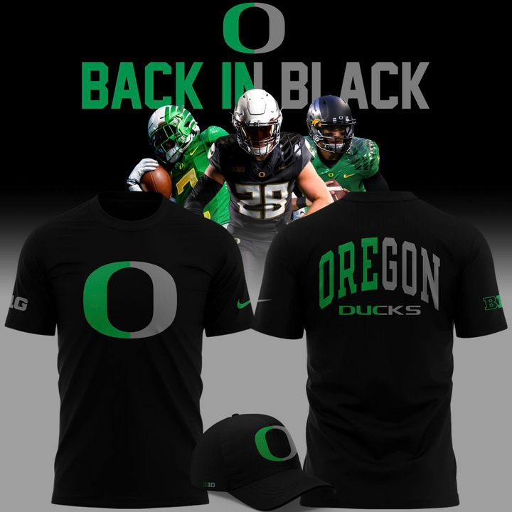 2025 limited edition t-shirt Oregon Ducks football "Back In Black" for fans