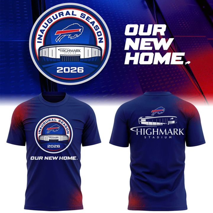 Buffalo Bills 2026 Highmark Stadium Inaugural Season Logo T-Shirt (Red Blue)