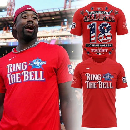 2026 All-Star Game Men's National League Jordan Walker Nike Red Home Run Derby Champion Name &amp; Number T-Shirt