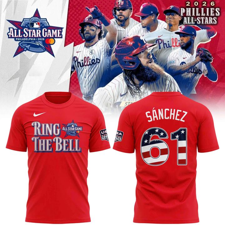 2026 All-Star Game Men's National League Cristopher Sánchez Nike Red Name &amp; Number T-Shirt