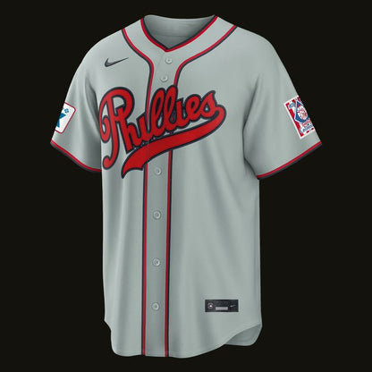 Trea Turner Philadelphia Phillies Nike 2026 Field of Dreams Stadium Jersey - Gray - Signature
