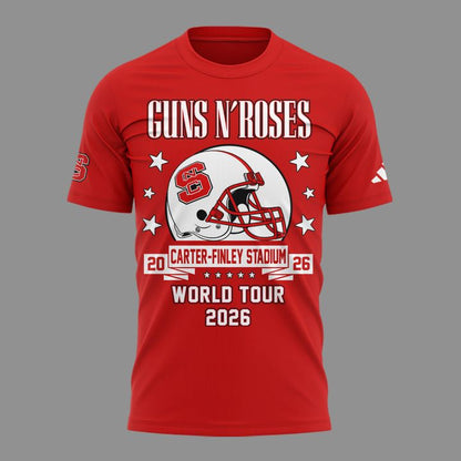 05. New Shirt Guns N' Roses x NC State Football - World Tour 2026 T-Shirt
