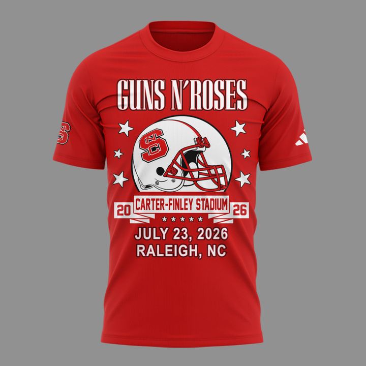 02.10. Limited Edition Guns N' Roses x NC State Football - World Tour 2026 T-Shirt