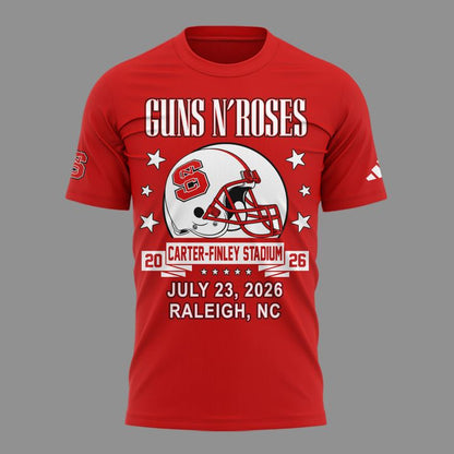 02.10. Limited Edition Guns N' Roses x NC State Football - World Tour 2026 T-Shirt