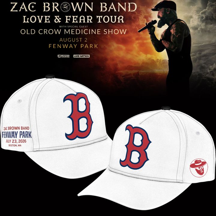 Zac Brown Band x Boston Red Sox Fenway Park - Love & Fear Tour White Tee