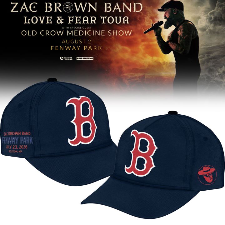 Zac Brown Band x Boston Red Sox Fenway Park - Love & Fear Tour Navy Hoodie
