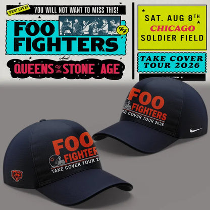 01.16. Perfect Shirt Foo Fighters x Chicago Bears - Take Cover Tour 2026 T-Shirt