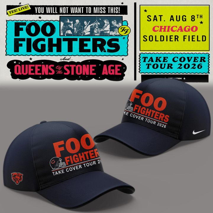 01.19. New Shirt Foo Fighters x Soldier Field - Take Cover Tour 2026 T-Shirt