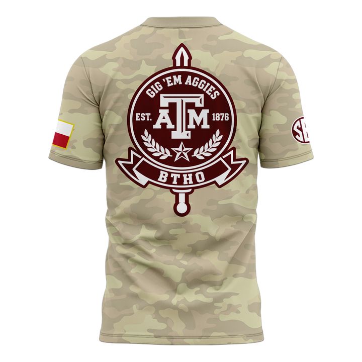 Texas A&amp;M Aggies Honor &amp; Support Camo T-Shirt