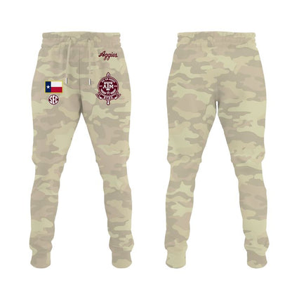 Texas A&amp;M Aggies Honor &amp; Support Camo T-Shirt