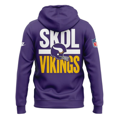 Unisex Purple Dynasty Minnesota Vikings 2026 Throwback "Skol Vkings" Hoodie
