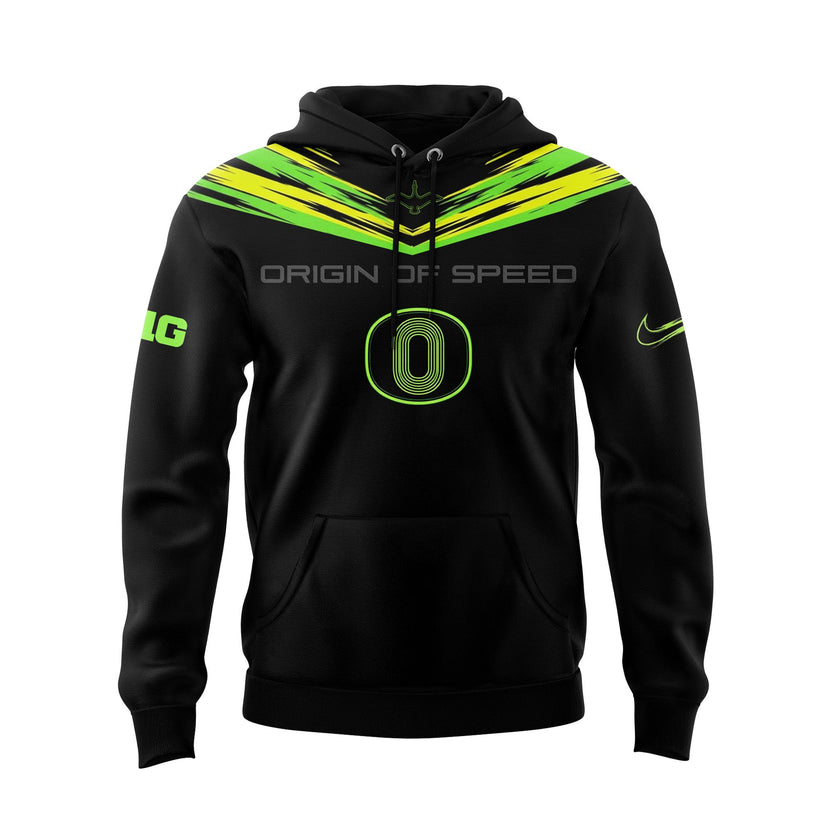 Unisex Black Oregon Football Origin of Speed Hoodie
