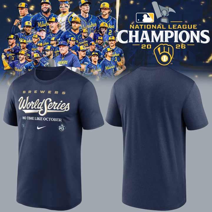 03.Milwaukee Brewers Fanatics 2026 National League Champions  T-Shirt