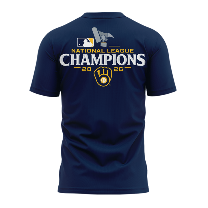 02.VIP.Milwaukee Brewers Fanatics 2026 National League Champions  T-Shirt
