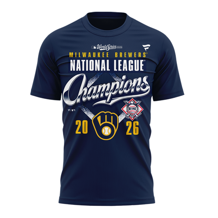 02.VIP.Milwaukee Brewers Fanatics 2026 National League Champions  T-Shirt