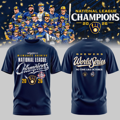 06.Milwaukee Brewers Fanatics 2026 National League Champions  T-Shirt