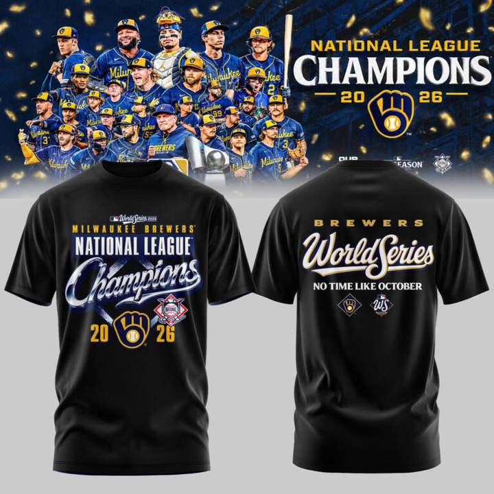 07.Milwaukee Brewers Fanatics 2026 National League Champions  T-Shirt