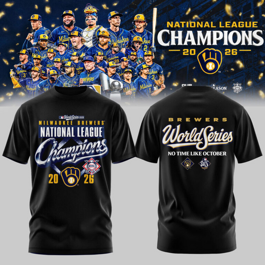 07.Milwaukee Brewers Fanatics 2026 National League Champions  T-Shirt
